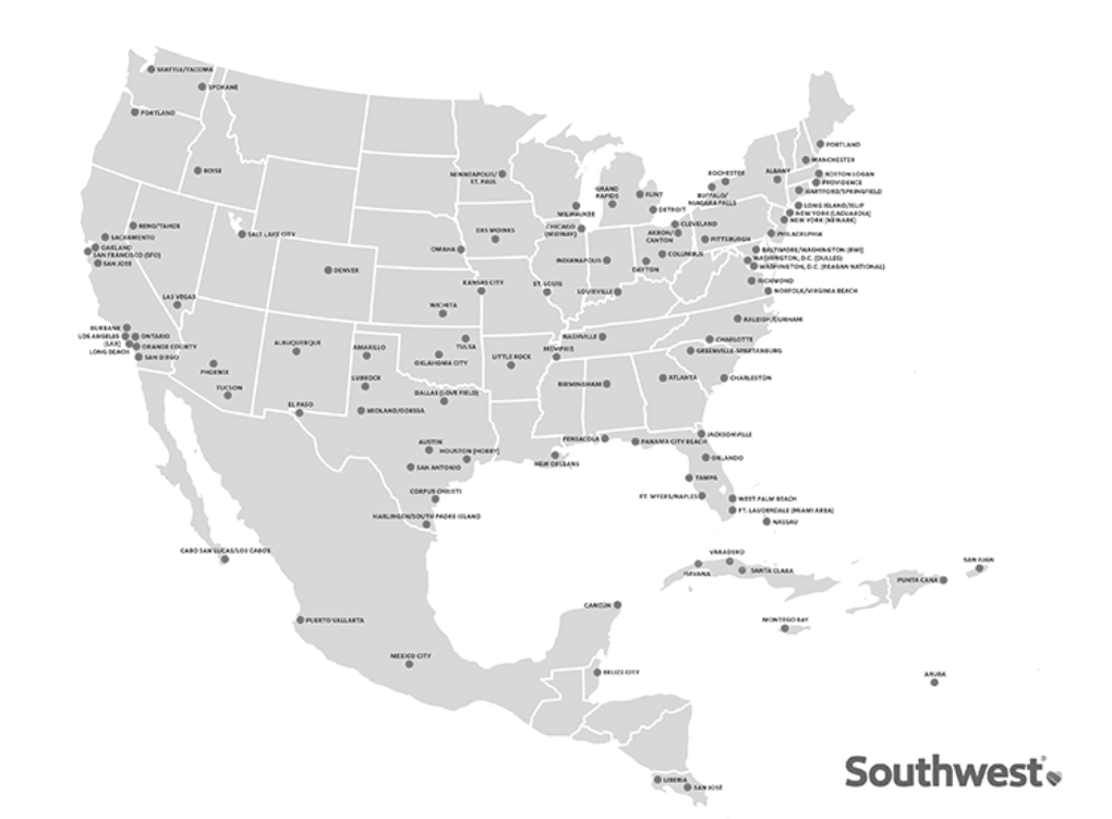 southwest_routemap